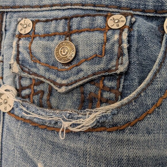 True Religion Men's  Relaxed Straight  Size 34 Blue - Picture 6 of 16